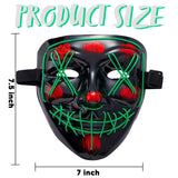 JOYIN Halloween Led Mask, Light Up Mask and Gloves for Cosplay Costume