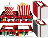 50Pcs Christmas Party Supplies Movie Night Paper Snacks Boxes Xmas