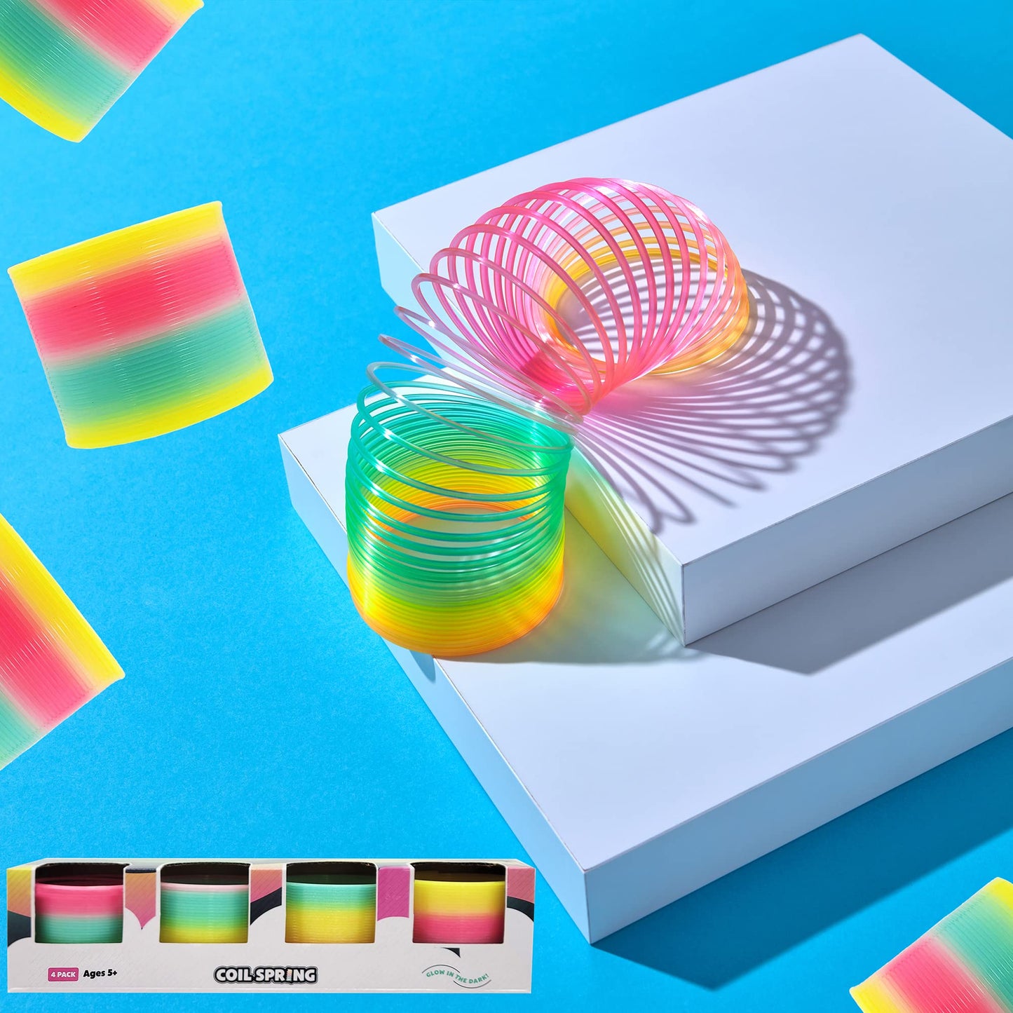 The Dreidel Company Plastic Coil Spring, Glow-In-The-Dark Magic