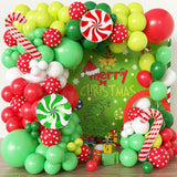 104pcs Whimsical Christmas Balloon Garland Arch Kit with Giant Candy