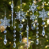 GuassLee 36pcs Crystal Christmas Tree Ornaments - Blue Acrylic