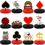 Casino Theme Party Decorations Pack of 12 Clubs and Spades Honeycomb