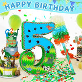 Number 5 Pinata for Birthday Party Decorations Jungle Dinosaur