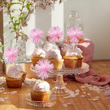 Gyufise 30Pcs Foil Firework Cupcake Toppers Sparkle Tinsel Cake #4