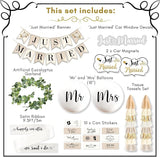 33 Pc Just Married Car Decorations Wedding Reception & Ceremony