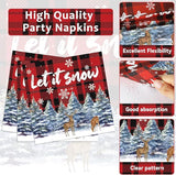 96 Pcs Christmas Party Supplies Paper Plates Napkins Christmas