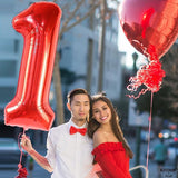 KatchOn, Red Number 1 Balloons - 40 Inch | Foil Balloon For 1 Happy