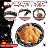 Halloween Party Oval Paper Plates 11inch Large Spider Web Paper