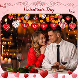36 Pcs 2 Size 1.8/2.4 inch Valentines Day Heart Ornaments 8