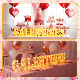10 Pcs Galentine's Day Decorations 8.3 Inch Large LED Letter Lights