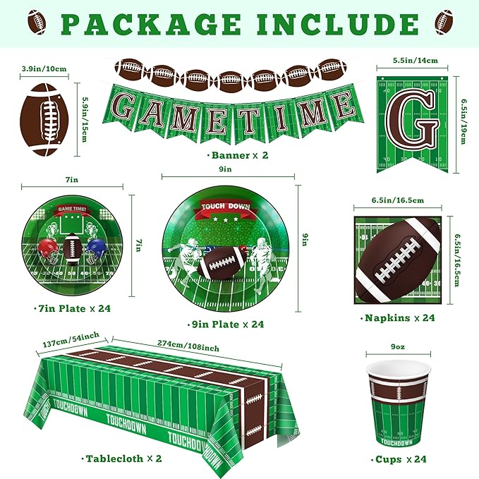 Football Party Decorations Super Game Bowl Party Decorations 2026