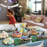 192 Pcs Dinosaur Birthday Party Supplies Jurassic Dinosaur Plates