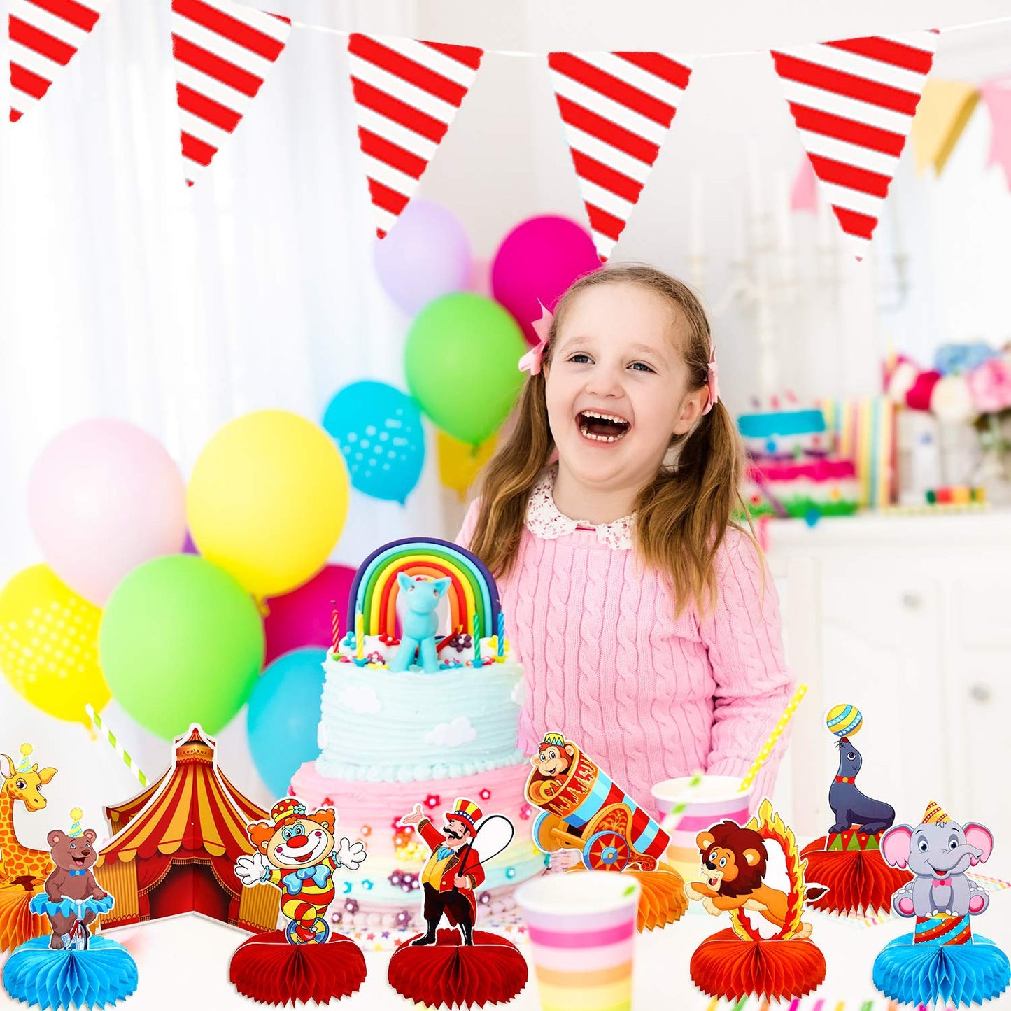 10 Pieces Carnival Party Decorations Circus Theme Party Decorations