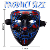 JOYIN Halloween Led Mask, Light Up Mask and Gloves for Cosplay Costume