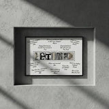 Framed Retirement Decorations Guest Book for Men 12 x16 Black