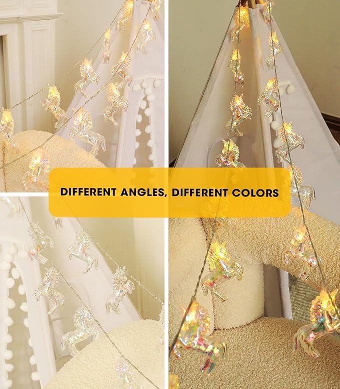 20 LED Unicorn String Lights 10Ft Unicorn Birthday Decorations