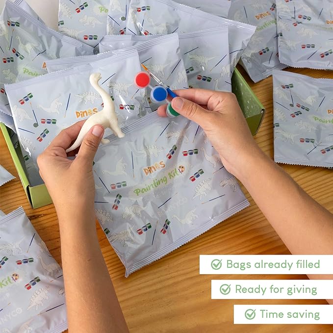 Dinosaur Party Favors for Kids Painting Kit Pack 16 Dinosaur Goodie