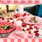 112 Pcs Galentine's Day Party Supplies Set for 24 Guests 9 Inch 7