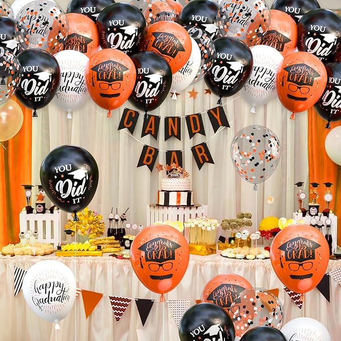 OuMuaMua 75 Pack Graduation Party Decorations Balloons Set - 12"