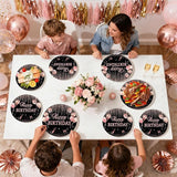 96 Pcs Rose Gold Birthday Decorations for Women Pink and Black