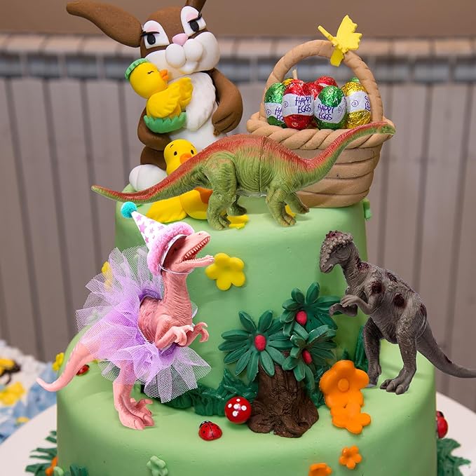 27 Pcs Dinosaur Birthday Party Decorations Animal Cake Toppers with