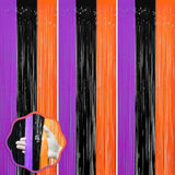 Voircoloria 3 Pack 3.3 x 8.2 ft Halloween Foil Fringe Backdrop