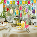16 Pcs Easter Decorations Eggs Hanging Ornaments Paper