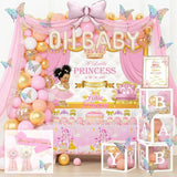 Royal Princess Baby Shower Decorations 138 PCs Baby Princess Party