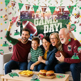 32 Piece Football Party Decoration Kit Banners Foil Swirls Garlands