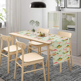 Flamingo Bird Table Runner Retro Pink Flamingo Tropical Flowers