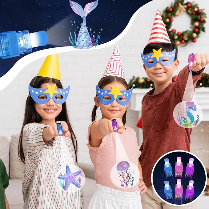 36Pcs Mermaid LED Finger Lights Mermaid Party Favors Glow in the