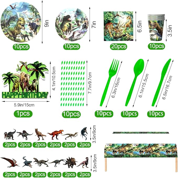 Dinosaur Birthday Decorations Dino Theme Party Supplies&Decorations