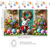 Easter Banner Polyester 43x70.86 Inches Banner Easter for Small