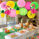 13PCS Hawaiian Party Decorations Luau Party Decorations Flamingo and