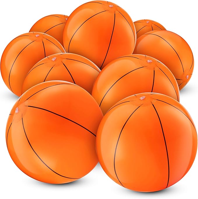 Inflatable Basketballs Pack of 12 16 inch Beach Balls for Pool Beach