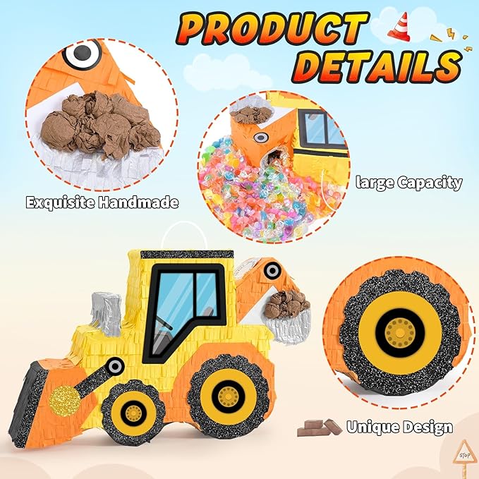 Construction Piñata Construction Party Supplies Dump Truck Piñata