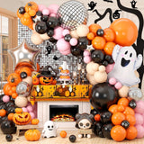 120 Pcs Halloween Balloon Garland, Orange and Black Balloon Arch Kit