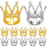 12 Pcs Crown Cake Topper Mini Baby Crown Tiny Queen Small Alloy Gold, 