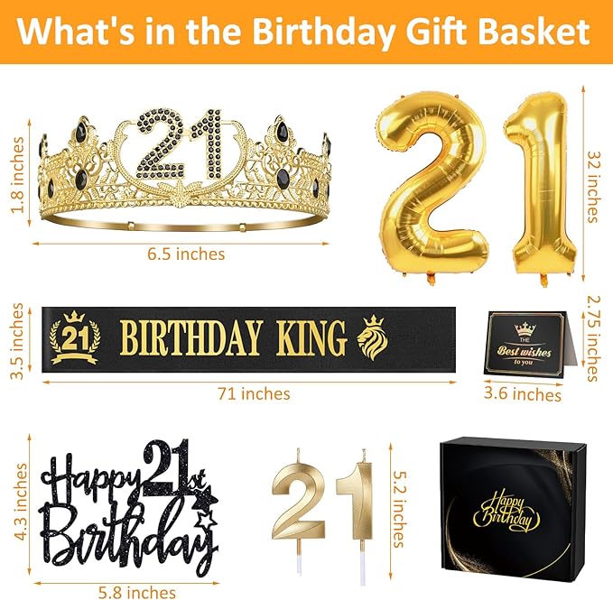 21st Birthday Gifts for Men Boys 21st Birthday Decorations for Men