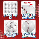 Inflatable Baseball Pack of 12 16 inch Baseball Beach Balls for