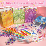 84pcs Princess Party Favors, Sweet Birthday Party Supplies Including