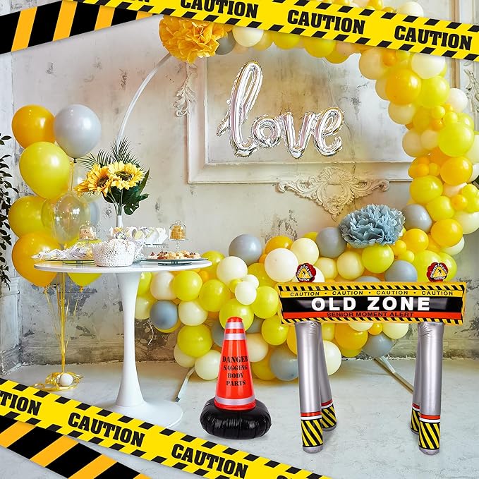 Old Zone Inflatable Barricade + Cone for Over The Hill Party