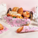Fabllewavi 150 Pcs Pink Ghost Boo Wax Paper Sheets for Food Deli,
