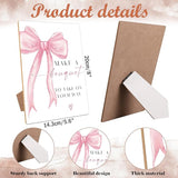 Pink Bow Theme Wooden Wedding Signs Make A Bouquet Sign Bridal