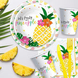 Pineapple Party Decorations Tableware Summer Hawaiian Luau Theme