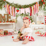 Strawberry First Birthday High Chair Banner Berry Themed Party Decor