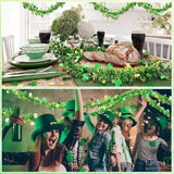 52 Feet St Patrick's Day Tinsel Garland Shamrock Glitter Metallic