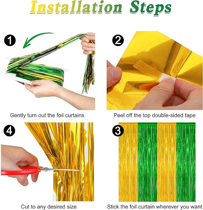 2 Pack Graduation Backdrop, Large Grad Decor 2026, Green Gold