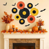 Paper Jazz Halloween Paper Flowers Decorations for Wall 3D Halloween