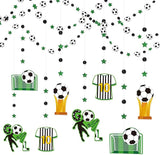 Soccer Party Decorations Black Green Circle Dot Star Soccer Sport